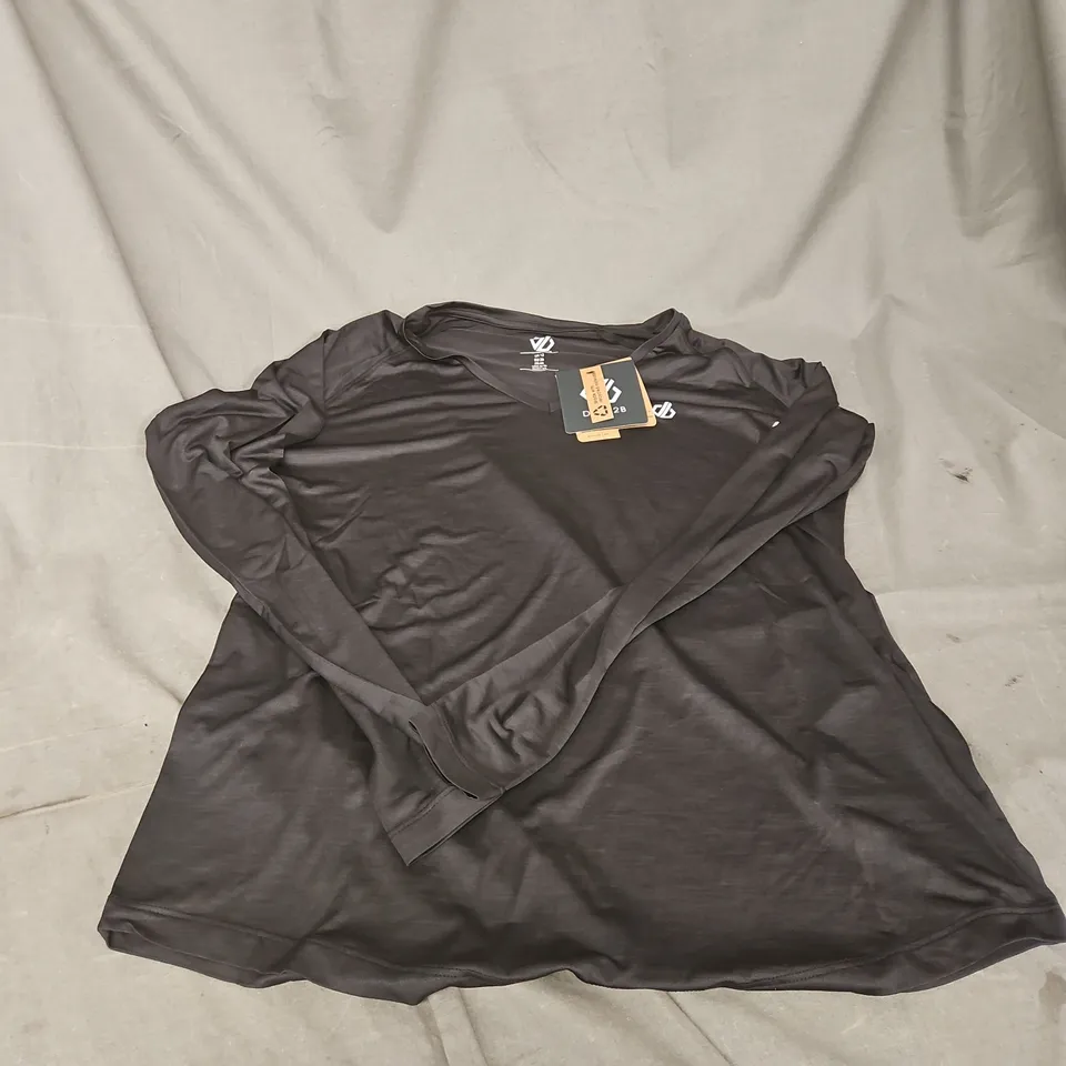 DARE 2B BLACK DISCERN TEE LONG-SLEEVE TOP – UK 12
