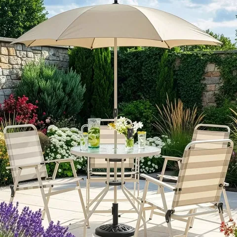 BOXED SANTA MARIA 6-PIECE DINING SET - STRIPE (1 BOX)