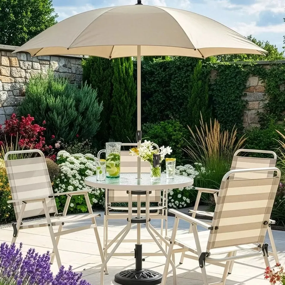 BOXED SANTA MARIA 6-PIECE DINING SET - STRIPE (1 BOX)