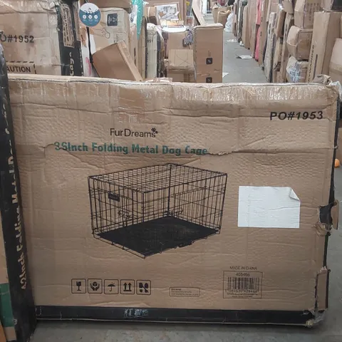 BOXED FURDREAMS 36 INCH FOLDING METAL DOG CAGE