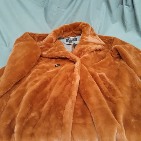 BADGLEY MISCHKA BROWN HEAVY WEIGHTED FAUX FUR JACKET - XL