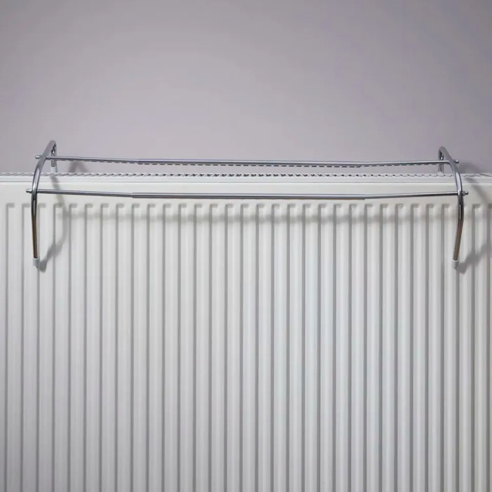 BOXED TELESCOPIC RADIATOR 40CM OVER-THE-DOOR TOWEL RAIL 