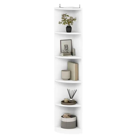 BOXED CLARKAKE CORNER SHELF UNIT, SMALL BOOKCASE 