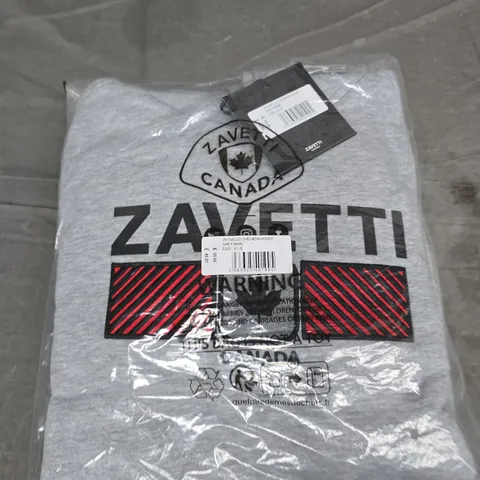 ZAVETTI CANADA HOODIE – GREY MARL, SIZE XL