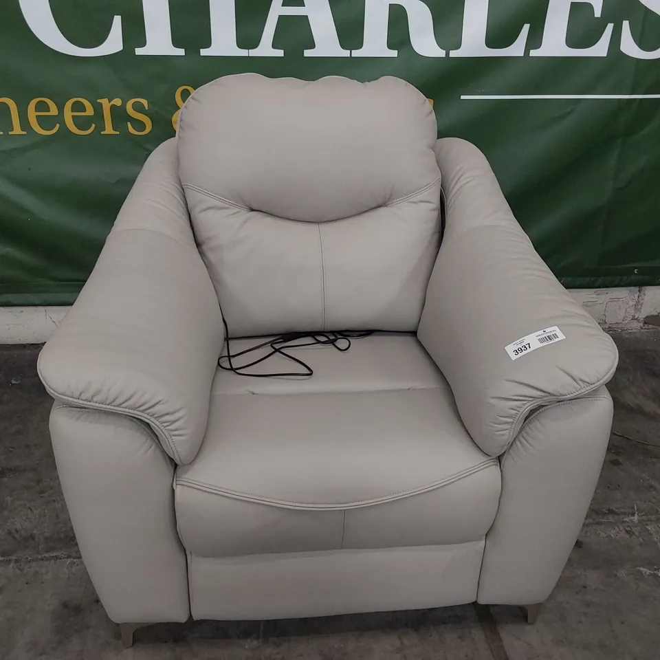 QUALITY BRITISH DESIGNER G PLAN JACKSON POWER RECLINING EASY CHAIR CAMBRIDGE CLOUD LEATHER 
