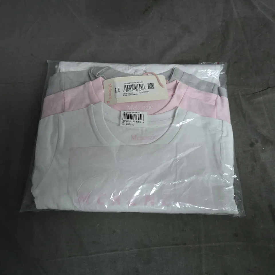 BAGGED PACK OF 3 MCKENZIE GIRLS T-SHIRTS - 9-12 MONTHS
