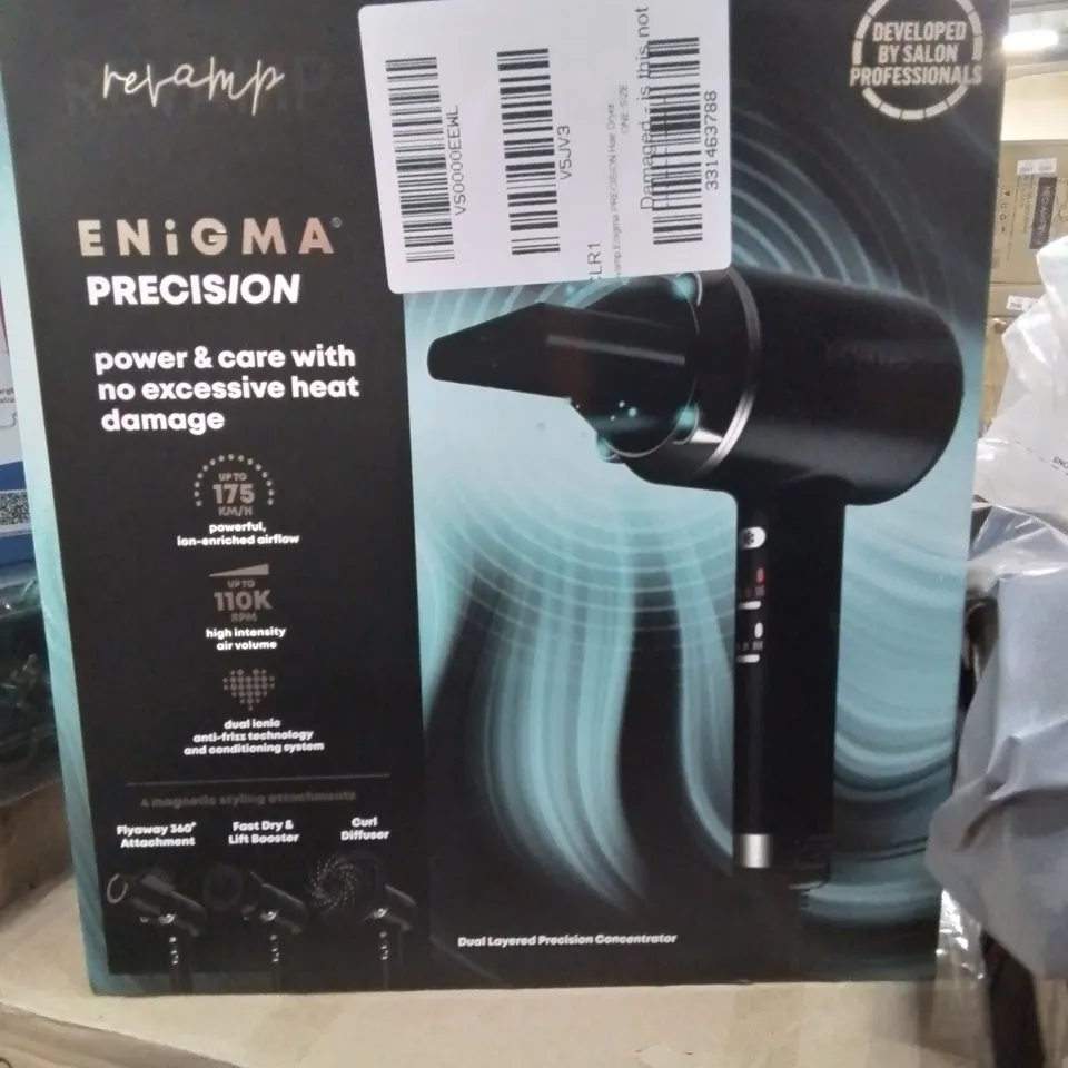 BOXED REVAMP ENIGMA PRO SERIES BRUSHLESS PROFESSIONAL 1600W HAIR DRYER