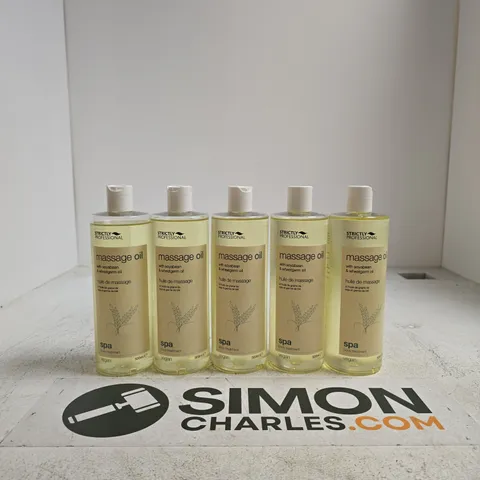 STRICTLY PROFESSIONAL MASSAGE OIL – SOYBEAN & WHEATGERM OIL, 500ML, SET OF 5