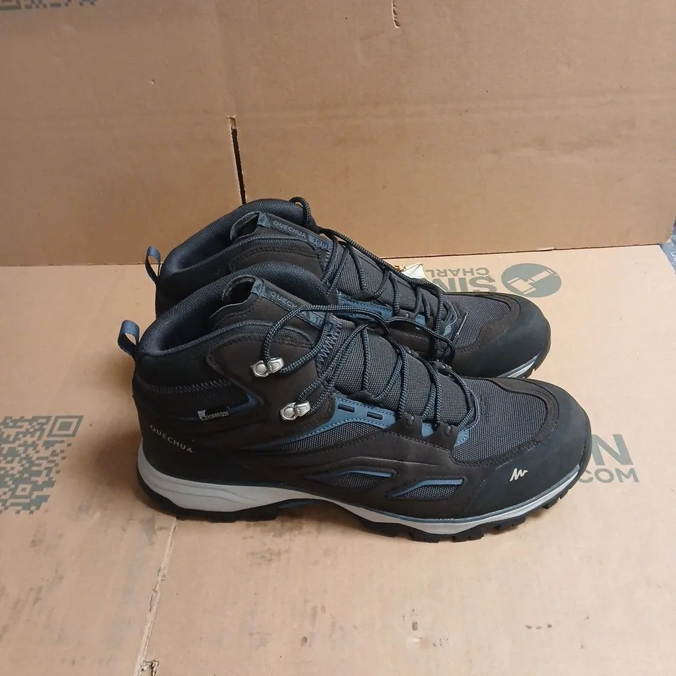 QUECHUA MEN'S HIKING BOOTS – BLACK UNBOXED UK 12.5