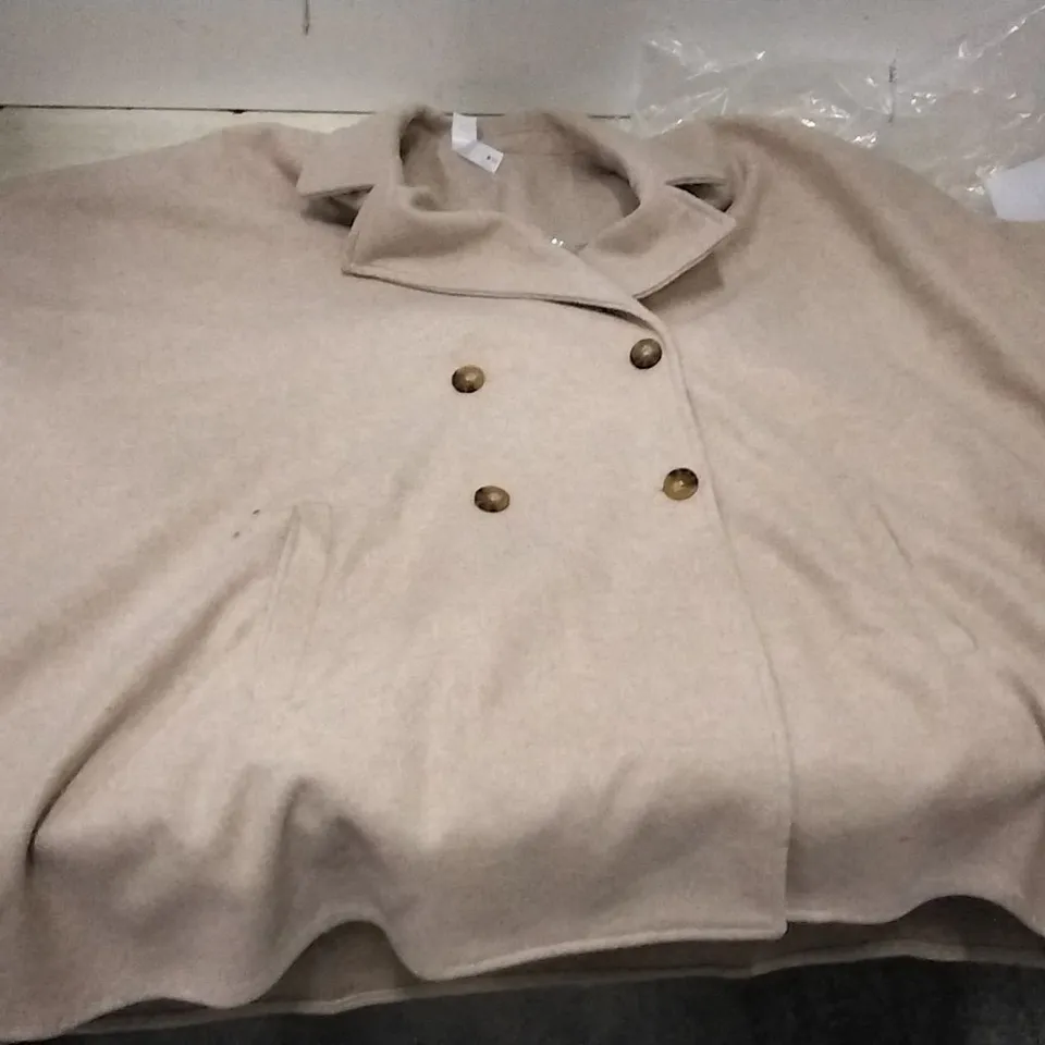 3 BOXES OF APPROXIMATELY 10 MARLA WYNNE DOUBLE BRASTED CAPE COAT LIGHT OATMEAL - SIZE MEDIUM