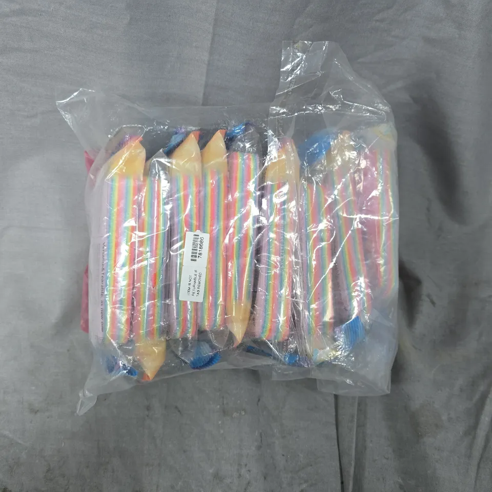 15 PACKS OF RAINBOW MULTILAYER RAGS (8 PER PACK) 
