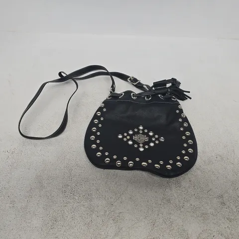 HARLEY-DAVIDSON LEATHER STUDDED SHOULDER BAG
