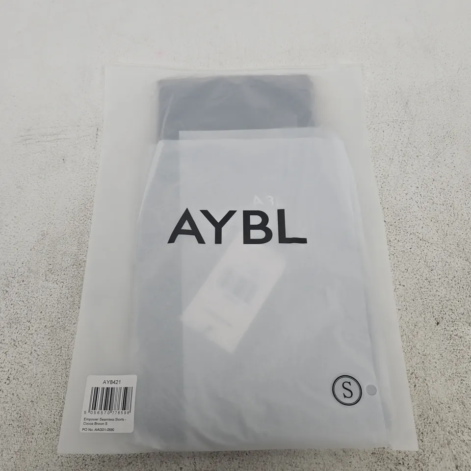 BAGGED AYBL COCOA BROWN EMPOWER SEAMLESS SHORTS – UK SIZE S