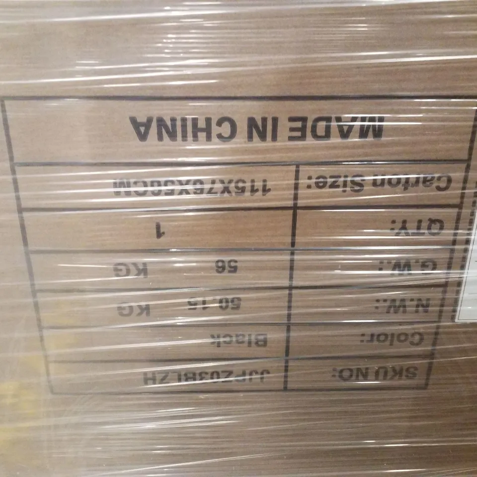 BOXED DESIGNER BLACK UPHOLSTERED SOFA