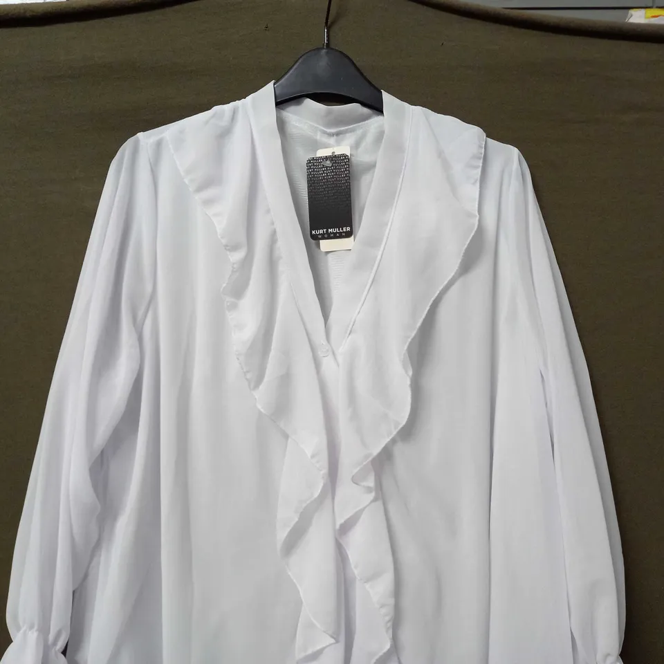 KURT MULLER WOMAN BUTTON SHIRT DRESS IN WHITE - SIZE UNSPECIFIED
