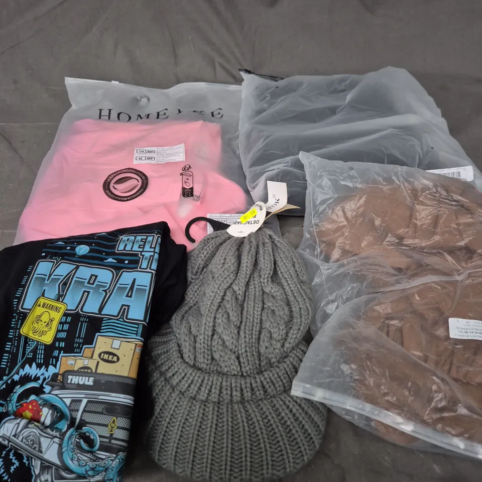 APPROXIMATELY 25 ASSORTED CLOTHING AND FASHION PRODUCTS IN VARIOUS STYLES AND SIZES - COLLECTION ONLY