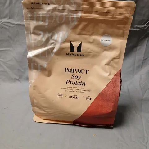 MYVEGAN IMPACT SOY PROTEIN – 1KG UNFLAVOURED SOY PROTEIN POWDER