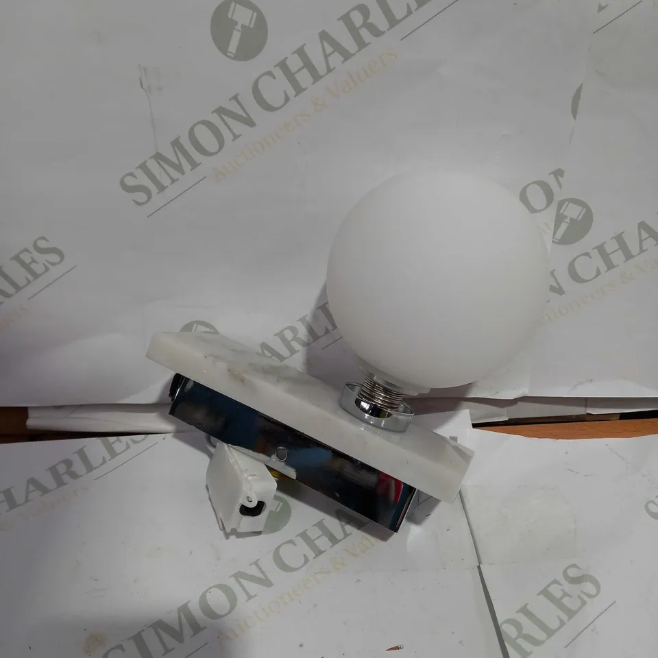 WHITE MARBLE BATHROOM WALL LIGHT