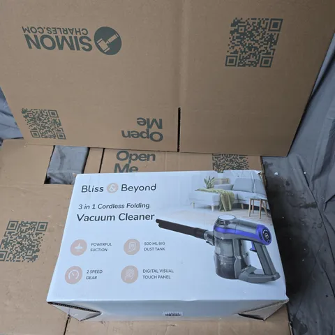 BLISS & BEYOND 3 IN 1 CORDLESS FOLDING VACUUM CLEANER