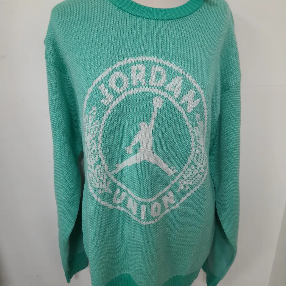 JORDAN UNION GREEN CREW JUMPER - S