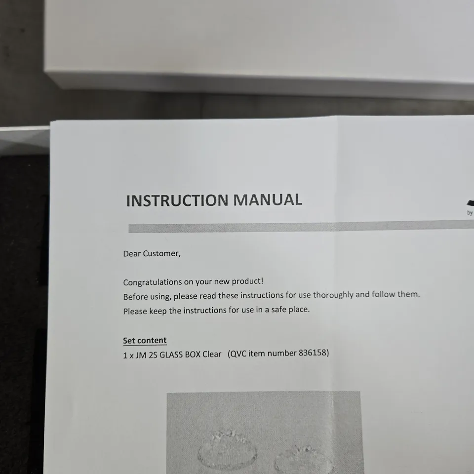 JM BY JULIEN MACDONALD GLASS JARS CLEAR – DECORATIVE DISPLAY BOX