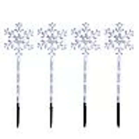 GARDEN STORIES 55CM SET OF 4 LED CHRISTMAS STAKES DECOR