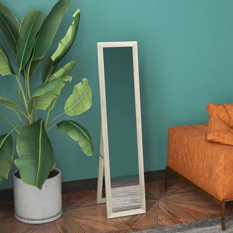 BOXED MAHALET RECTANGLE WOOD FLOOR MIRROR