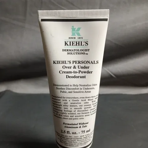 KIEHL'S PERSONAL OVER & UNDER CREAM-TO-POWDER DEODORANT – 75 ML