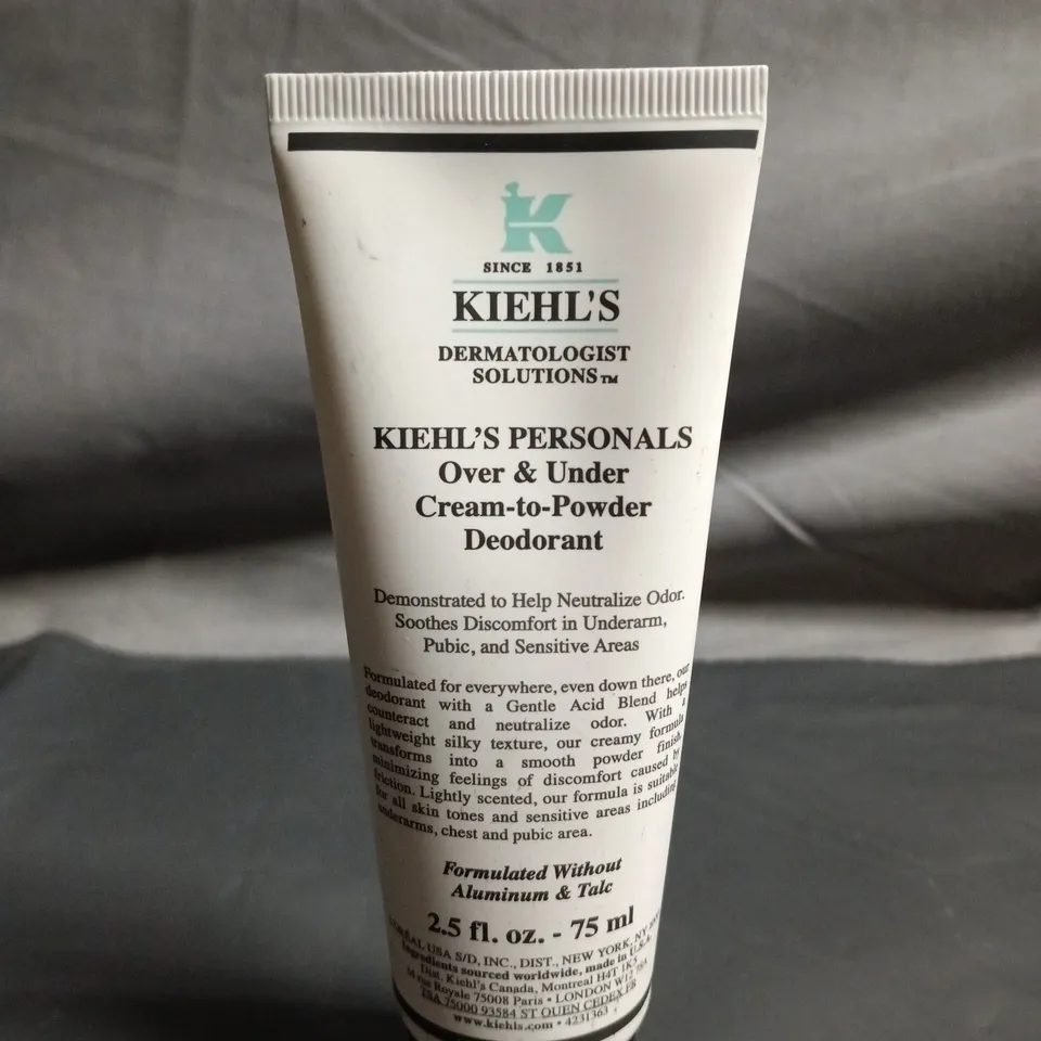 KIEHL'S PERSONAL OVER & UNDER CREAM-TO-POWDER DEODORANT – 75 ML