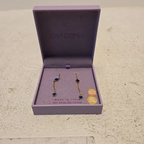 DYADEMA 18CT GOLD PLATED 925 STERLING SILVER EAR RINGS IN BOX