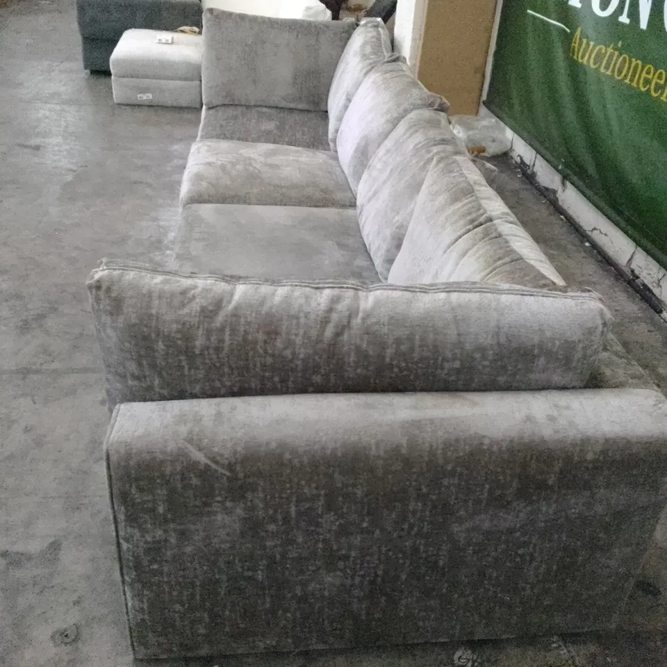 QUALITY DESIGNER 2PCS 4 SEATER SOFA - GREY FABRIC 