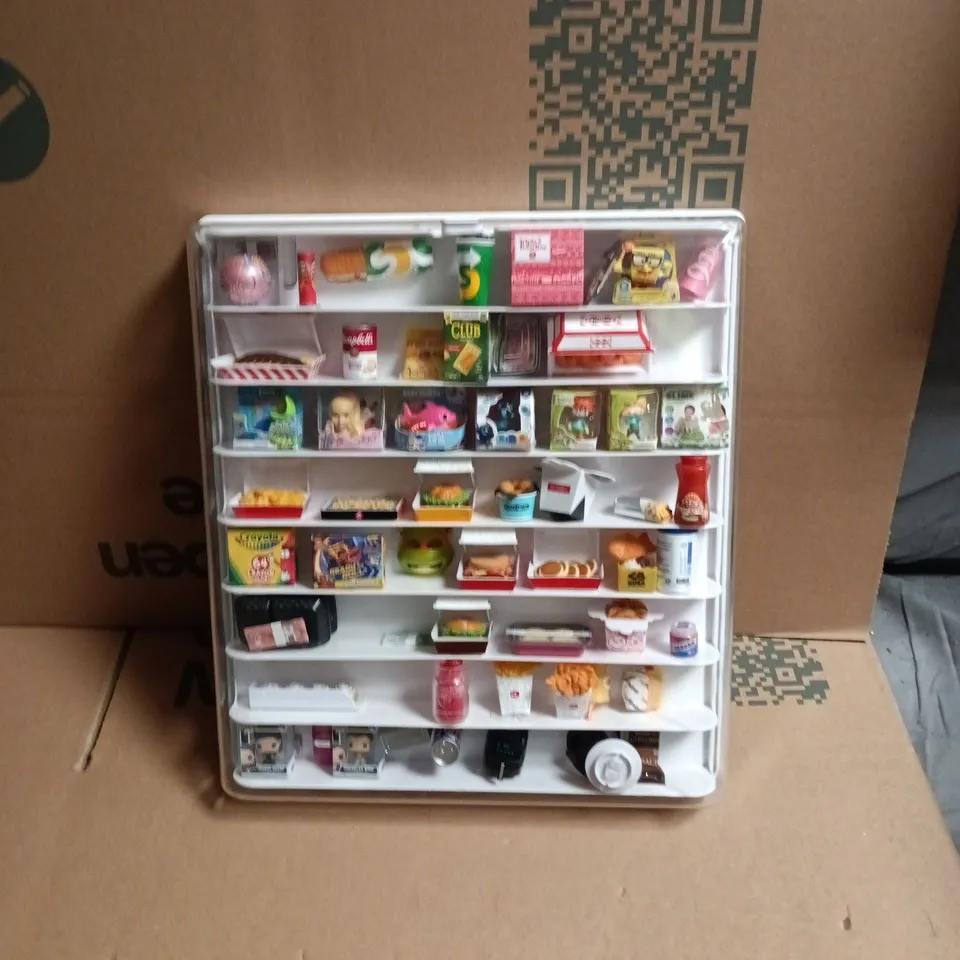 DISPLAY BOX WITH ASSORTED MINIATURE TOYS