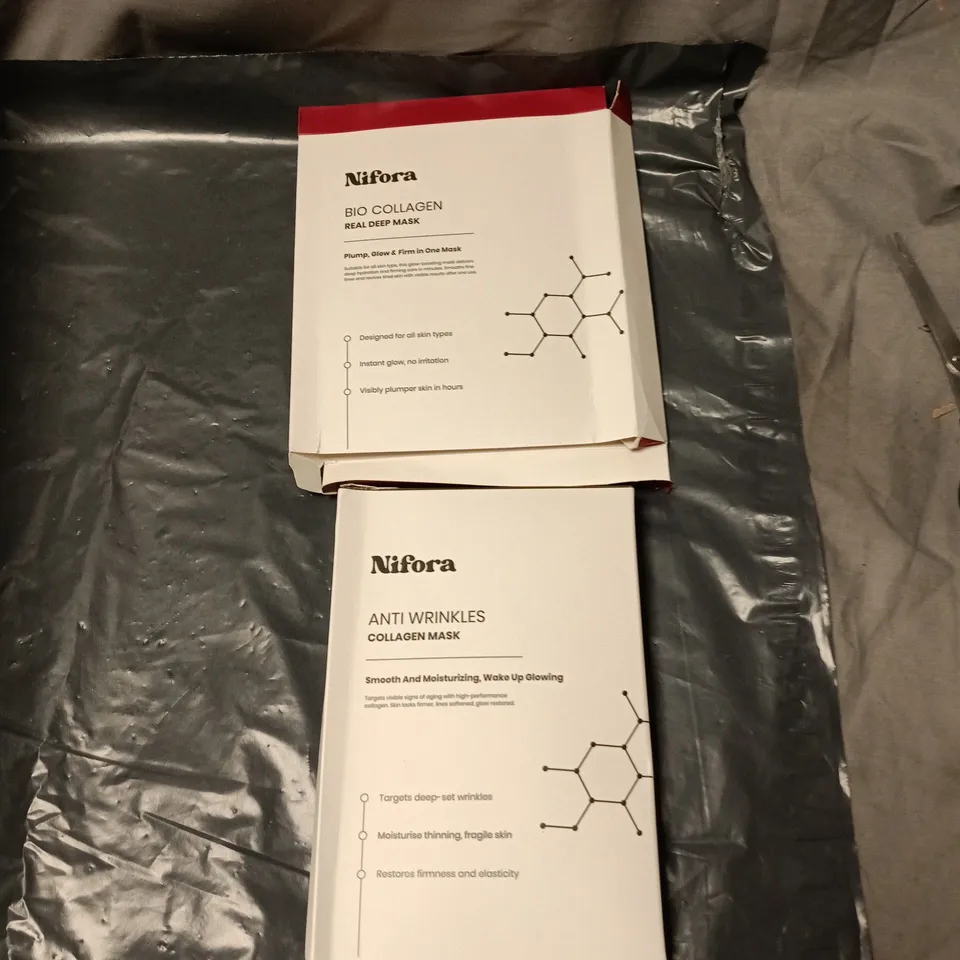 NIFORA BIO COLLAGEN REAL DEEP MASK & ANTI-WRINKLES COLLAGEN MASK – SET OF 2 BOXES
