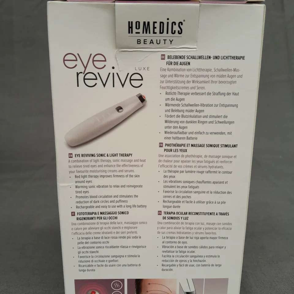 BOXED HOMEDICS EYE REVIVE LUXE LIGHT THERAPY