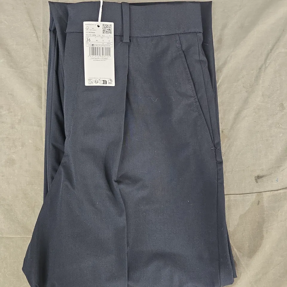 MANGO TROUSERS IN NAVY SIZE UK 8