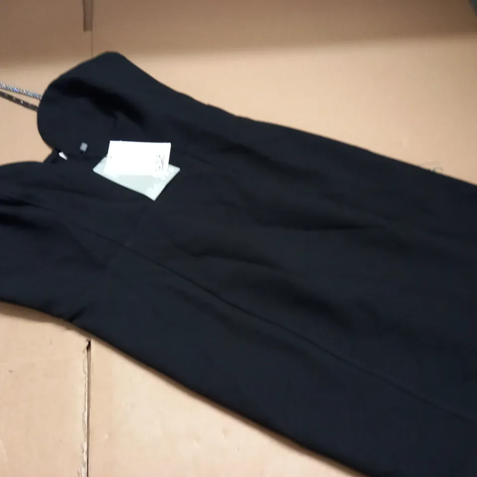 H&M BLACK DRESS WITH EMBELLISHED DRESS - UK 8
