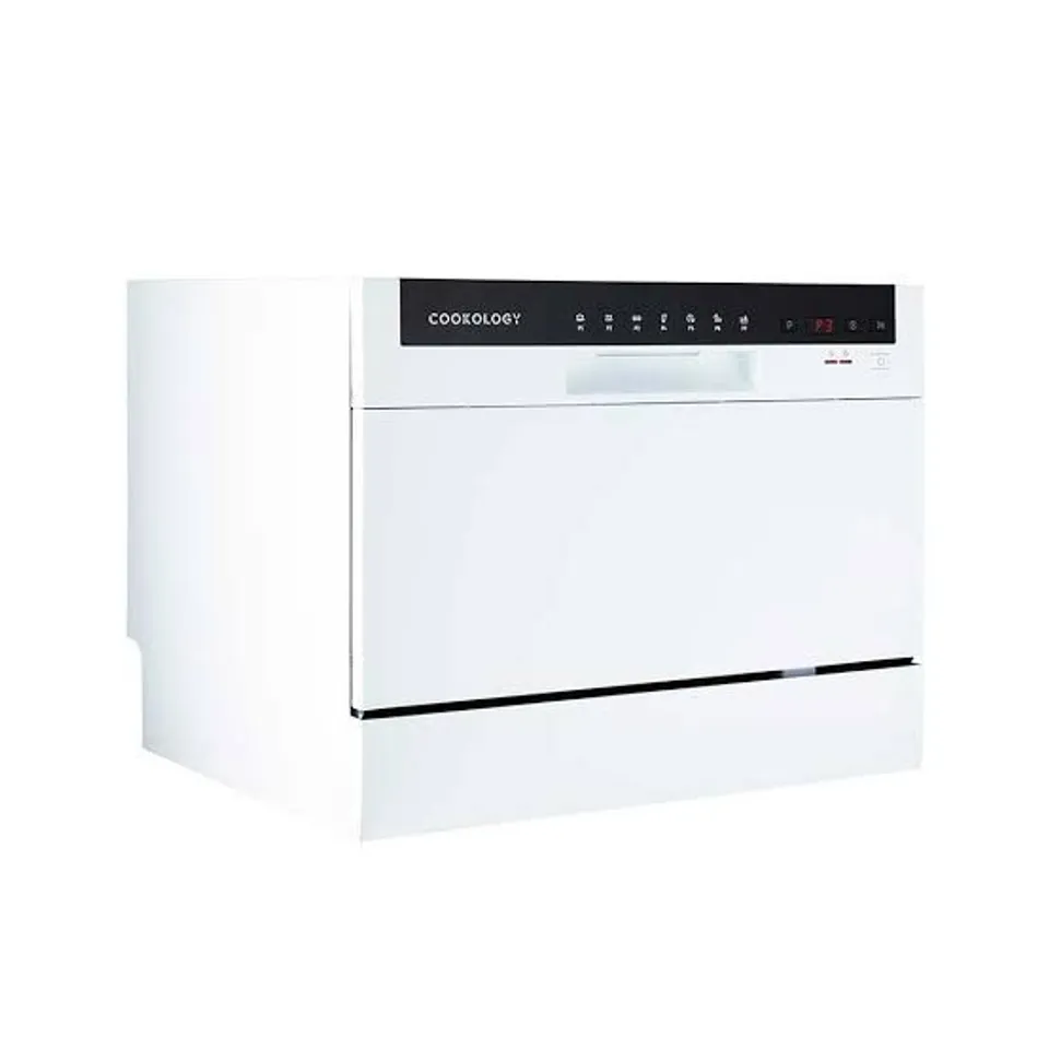 BOXED COOKOLOGY 6 PLACE SETTING TABLE TOP DISHWASHER IN COMPACT SIZE - CTTD6WH WHITE