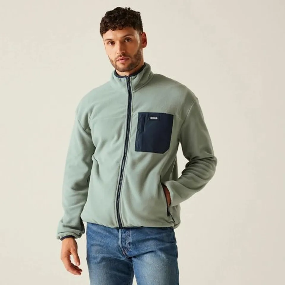 BRAND NEW REGATTA MENS FRANKIE FULL ZIP FLEECE JACKET IN GLACIER/NAVY SIZE 3XL