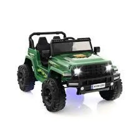 BOXED 2-SEATER RIDE-ON CAR WITH PARENT REMOTE CONTROL - GREEN