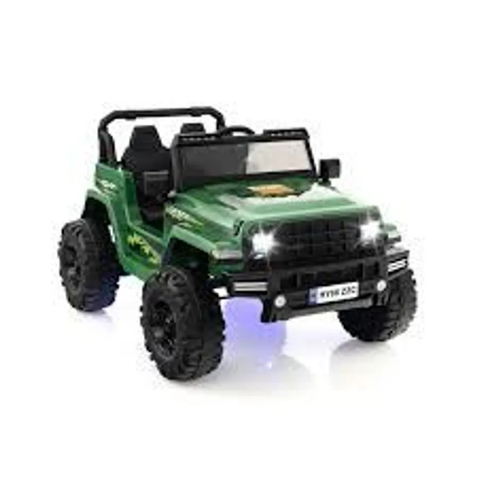 BOXED 2-SEATER RIDE-ON CAR WITH PARENT REMOTE CONTROL - GREEN