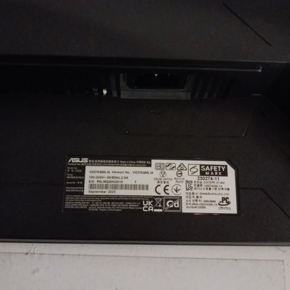ASUS VG27AQML11A 27-INCH MONITOR