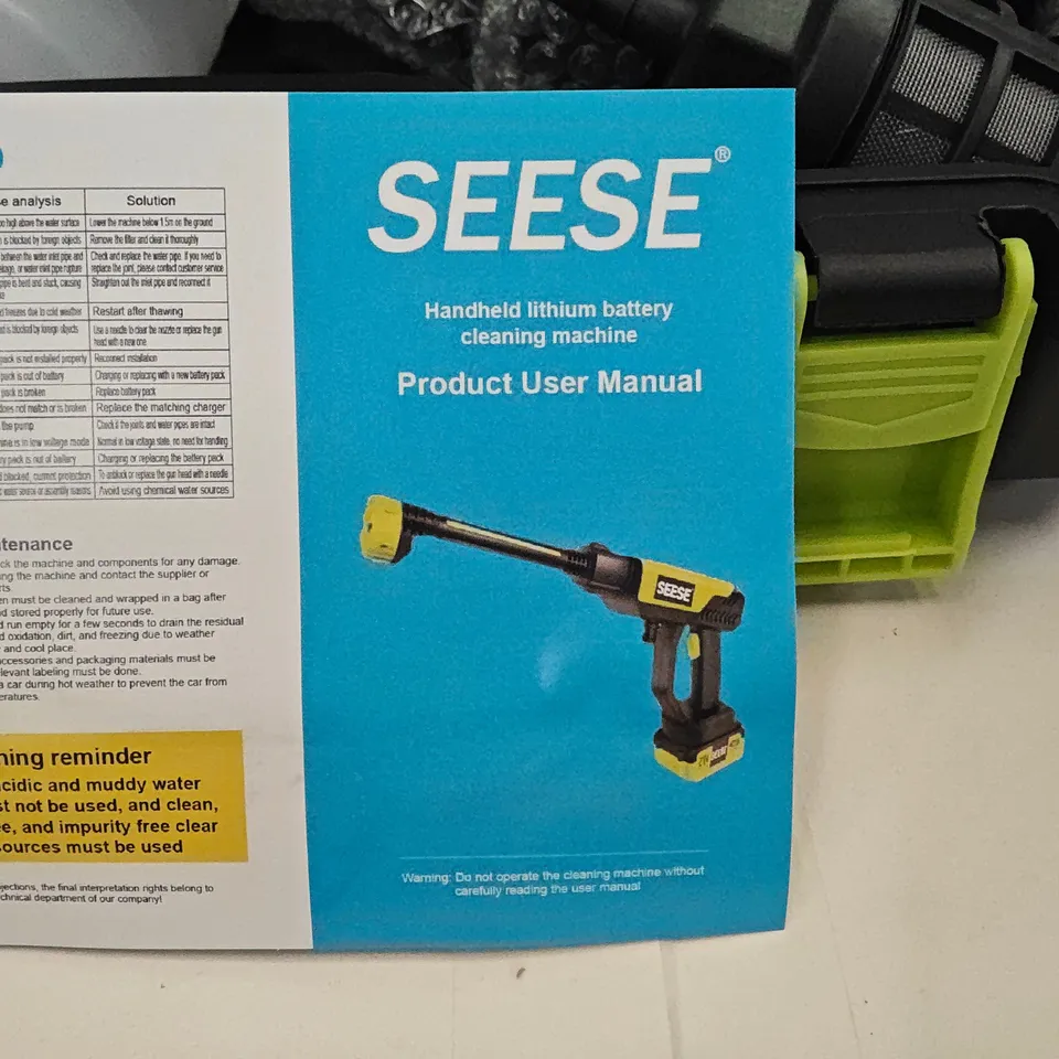 SEESE HANDHELD LITHIUM CLEANING MACHINE