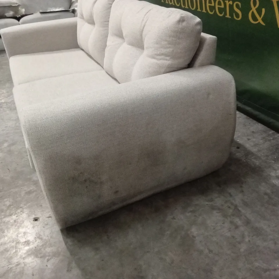 PRENT FABRIC 3 SEATER SOFA - NATURAL RRP £799