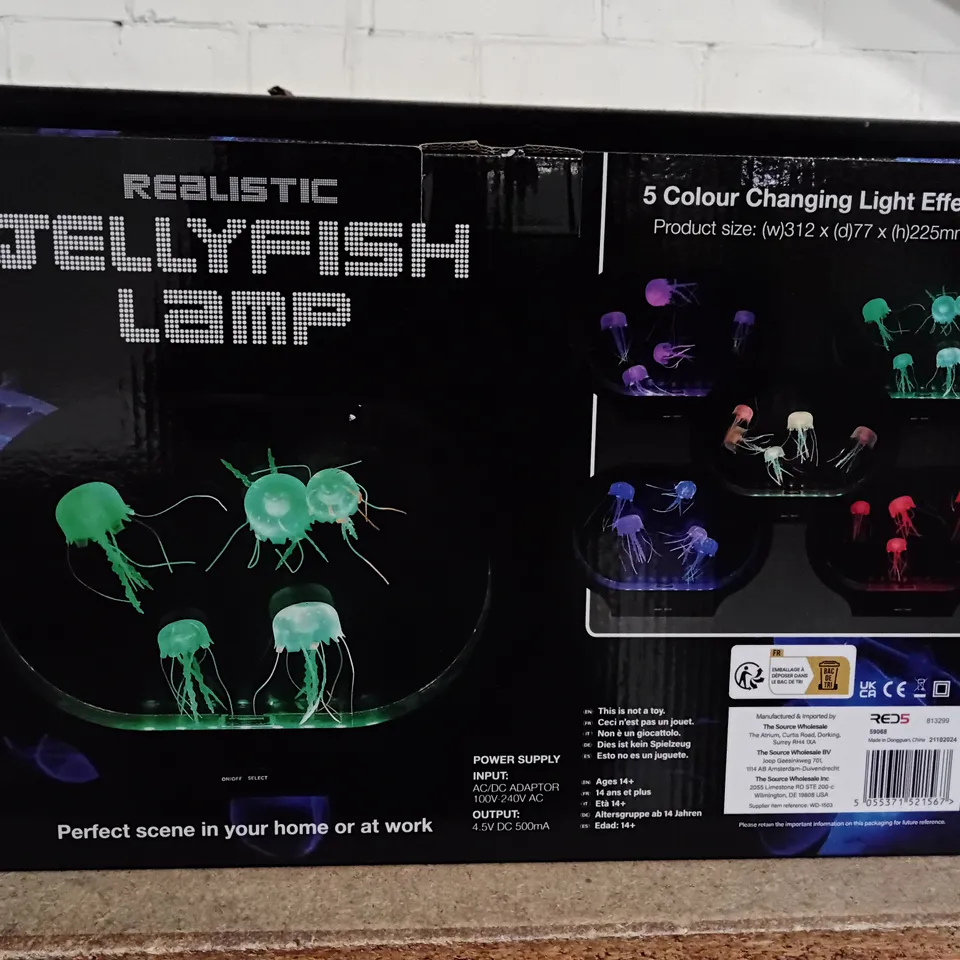 REALISTIC JELLYFISH LAMP (RED5) – LED COLOUR-CHANGING LAMP