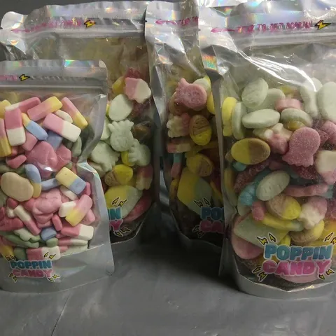 LOT OF 4 PACKS OF POPPIN CANDY SWEETS