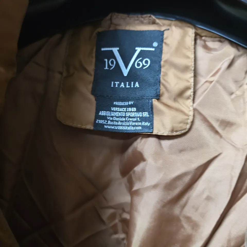 19V69 ITALIA GIUBOTTI LUNGO LONG COAT IN BEIGE - LARGE