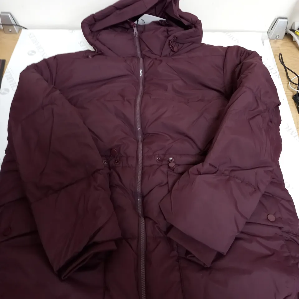 NOBODYS CHILD RHEA PUFFER COAT IN PLUM - UK MEDIUM