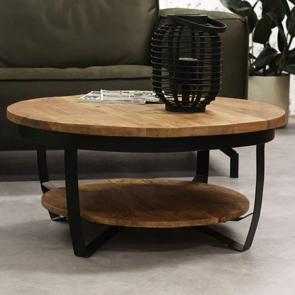 BOXED CORRALES SOLID WOOD COFFEE TABLE WITH STORAGE 