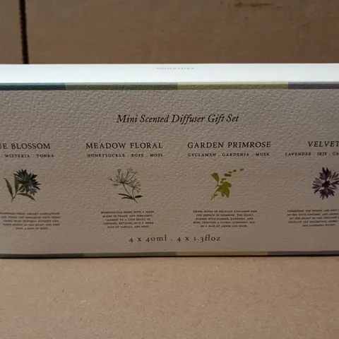 MINI SCENTED DIFFUSER GIFT SET – 4 FRAGRANCES (BLUE BLOSSOM, MEADOW FLORAL, GARDEN PRIMROSE, VELVET IRIS)