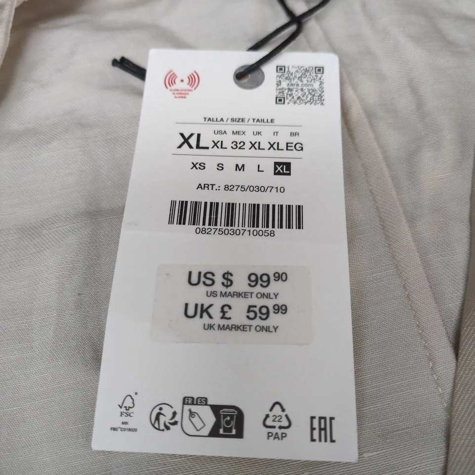 ZARA SATIN TOP – BEIGE, WOMEN'S XL